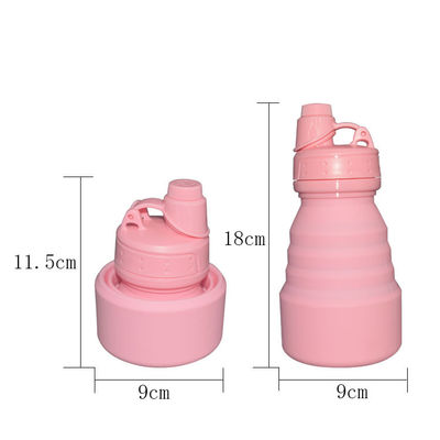 購入 ふたが付いているシリコーンの水差し500mlのピンクの断熱材を折る屋外スポーツ online manufacture