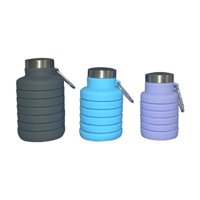 購入 貯蔵されたシリコーンの水差し500ml Ecoの友好的な折りたたみ水差し online manufacture