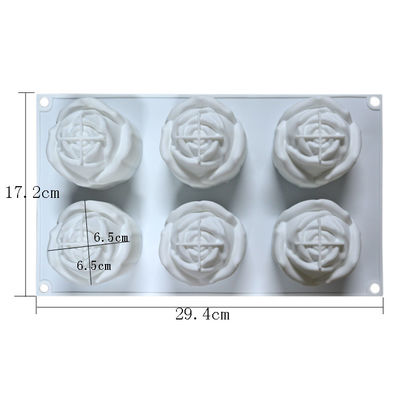 購入 ケーキの装飾ローズはシリコーン型3Dの食品等級の石鹸型を形づけた online manufacture