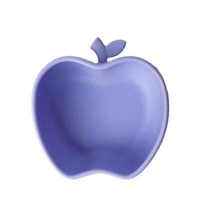 友好的な吸引のシリコーンの赤ん坊の皿のAppleの形の食品等級の自己の供給ボールEco