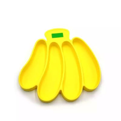 現代バナナのカスタマイズされるBPAの自由に与えている定形シリコーンの赤ん坊の皿の吸引の自己