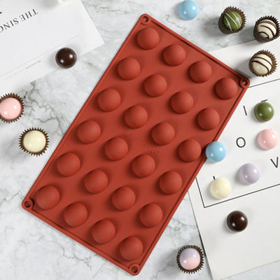 円形の半円チョコレート型DIY多キャビティ シリコーンのフォンダン型