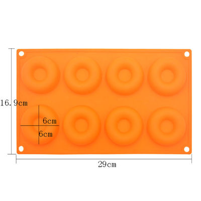 8キャビティ3Dシリコーンのケーキはドーナツを形づける顧客用石鹸型を形成する