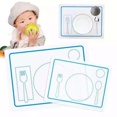 洗濯できる供給の赤ん坊のシリコーンのPlacematの食品等級のカスタマイズされたロゴの印刷