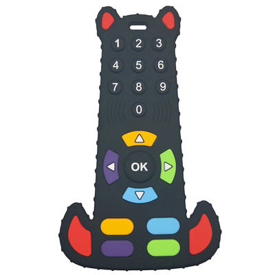 BPAの自由なシリコーンの赤ん坊のTeether TVのリモート・コントロール形の食品等級の柔らかい歯が生えるおもちゃ