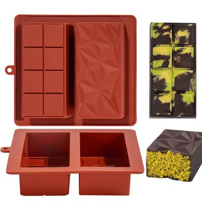 MHC チョコレート・モールド・バー 厚いシリコン・ケーキ・ツール チョコレート・バー 深い模具