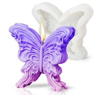 MHC 大型バタフライキャンドル 誕生日の 3D ユニークなキャンドル シリコン 模具 メーカー